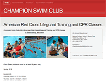 Tablet Screenshot of championswimclub.com